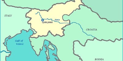 Kort over Slovenske kyst