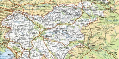 Kort over terme Slovenien